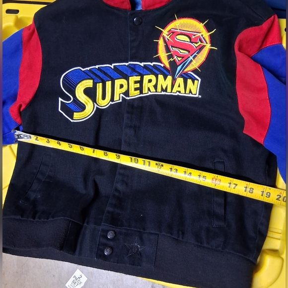 Superman Kids Jean Jacket - Black, Blue, Red - Picture 5 of 9
